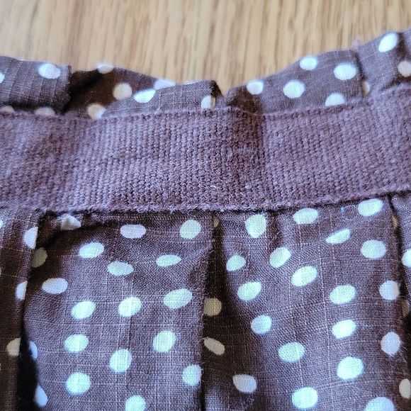 GAP midi skirt size 2 brown white pokadot - Picture 16 of 16